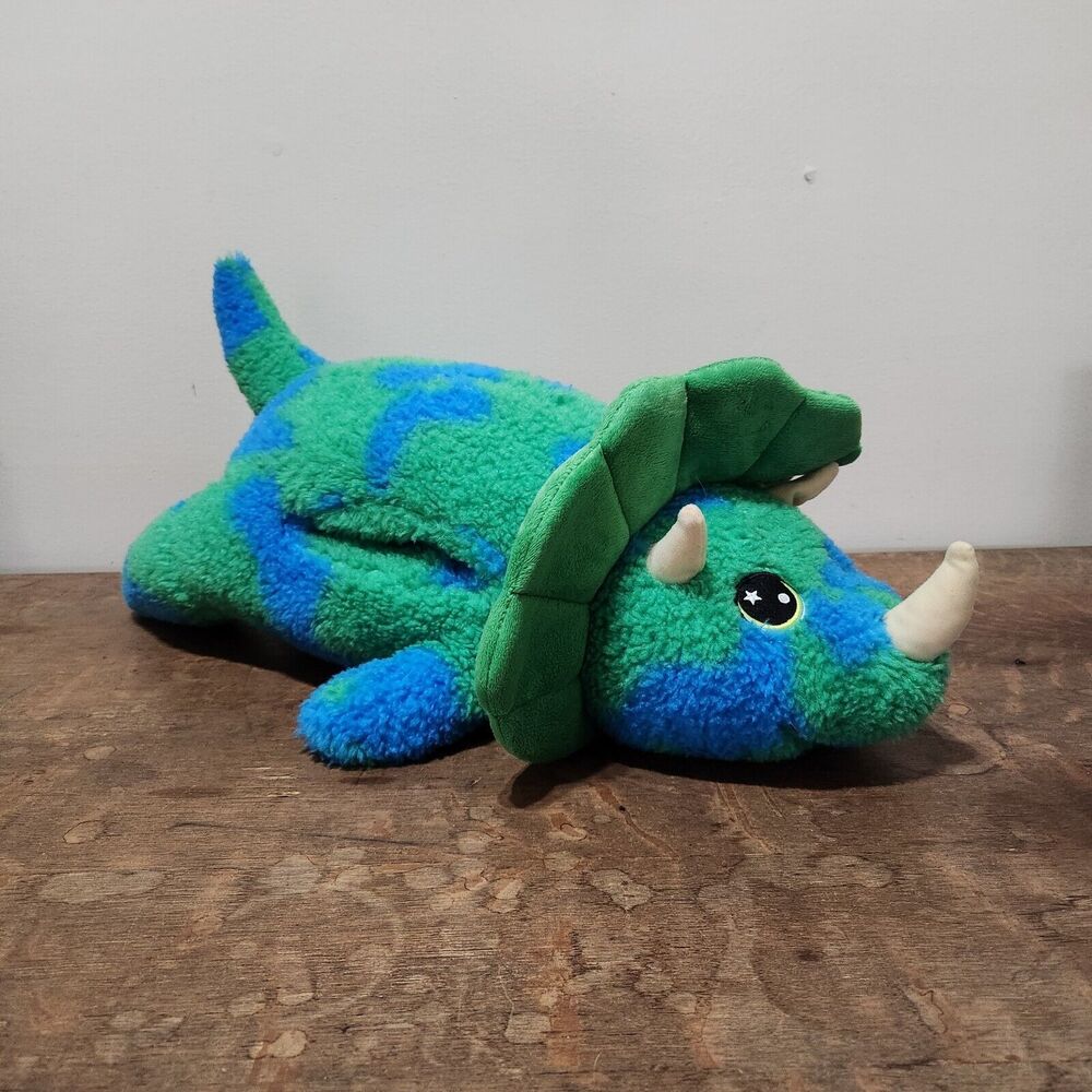 Hug A Pet 24 Inch Triceratops Dinosaur Plush Dino Blue Green by Russ Large Dino